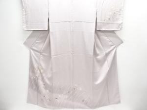 源氏香に和楽器模様刺繍一つ紋訪問着